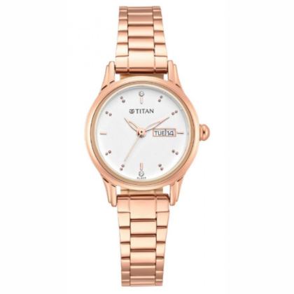 Titan Lagan 2656WM01 Silver Dial Metal Strap Quartz Women's Watch